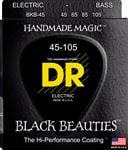 DR Strings BKB45 Black Beauties Coated Bass Strings Medium 45-105